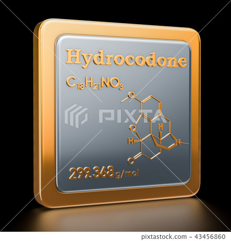 Hydrocodone. Icon, chemical formula 43456860