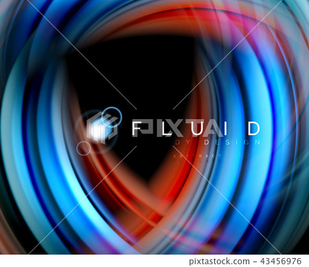 Fluid smooth wave abstract background, flowing glowing color motion concept, trendy abstract layout Fluid smooth wave abstract background, flowing glowing color motion concept, trendy abstract layout 43456976