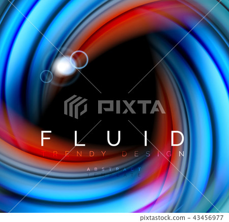 Fluid smooth wave abstract background, flowing glowing color motion concept, trendy abstract layout Fluid smooth wave abstract background, flowing glowing color motion concept, trendy abstract layout 43456977
