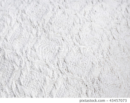 Texture of hand-woven white fabric. Rough threads Texture of hand-woven white fabric. Rough threads 43457073