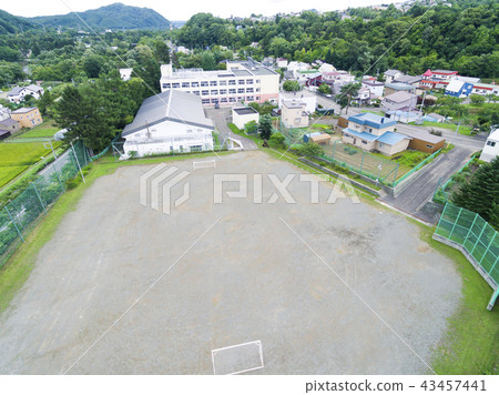 Elementary school seen from above (air shoot) 43457441