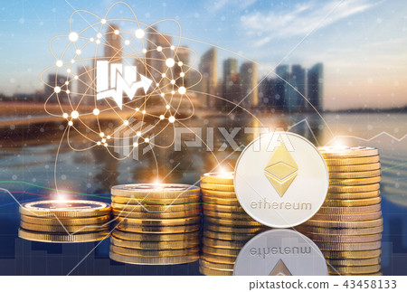 Ethereum ETH and Cryptocurrency Trading Concept 43458133