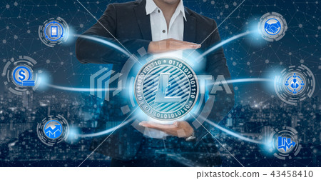 Litcoin LTC and cryptocurrency investing concept. 43458410