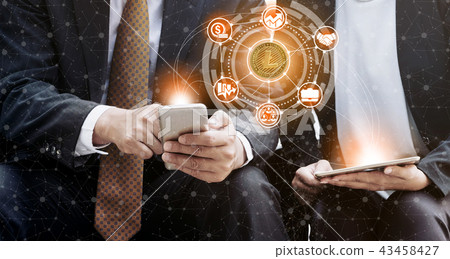 Litcoin LTC and Cryptocurrency Trading Concept 43458427