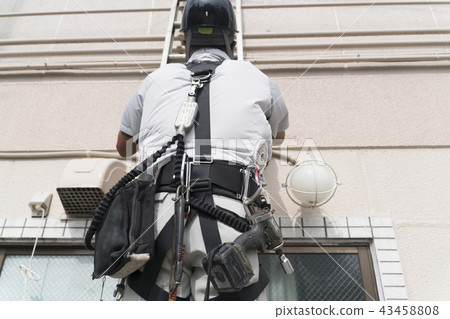 Workers, housing, scaffold temporary work External wall construction Workers, housing, scaffold temporary work External wall construction 43458808