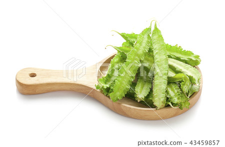 Winged bean isolated on white background. Winged bean isolated on white background. 43459857