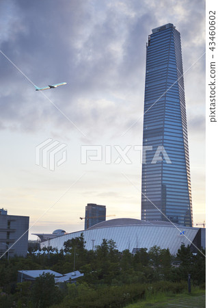 飛機,Songdo Convensia,東北亞貿易大廈,日出公園,松島,Yeonsu-gu,仁川 飛機,Songdo Convensia,東北亞貿易大廈,日出公園,松島,Yeonsu-gu,仁川 43460602