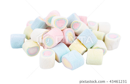 marshmallows on white background 43461231