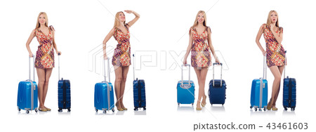Woman preparing for travel on summer vacation Woman preparing for travel on summer vacation 43461603