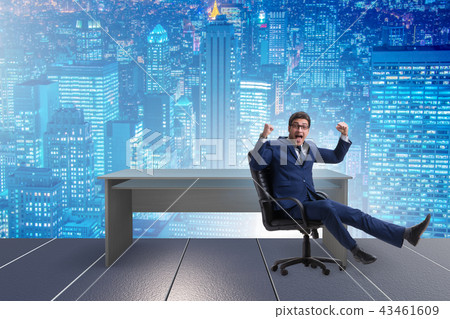 Young male businessman enjoying his time during vacation Young male businessman enjoying his time during vacation 43461609