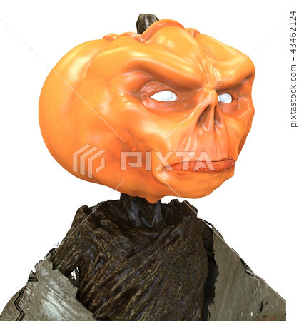 Mr Pumpkin isolated on white background. 3d illustration Mr Pumpkin isolated on white background. 3d illustration 43462124
