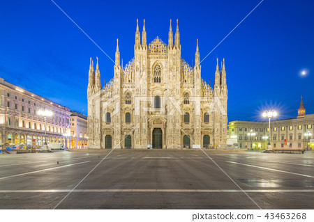 Milan Cathedral from the square in Milan, Italy Milan Cathedral from the square in Milan, Italy 43463268