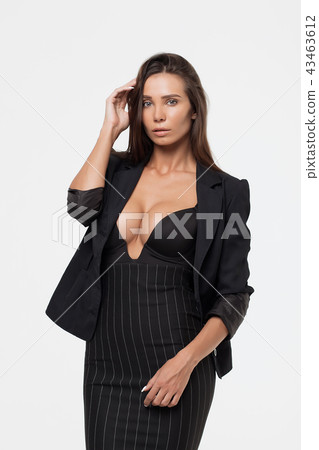 Passionate lady with deep neckline 43463612