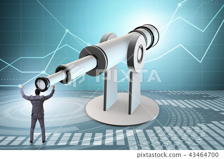Businessman in financial planning business concept 43464700
