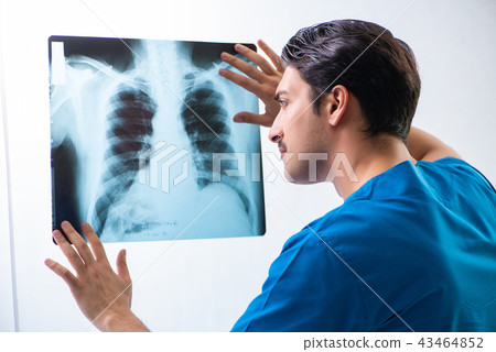 Young handsome doctor radiologyst working in hospital    43464852
