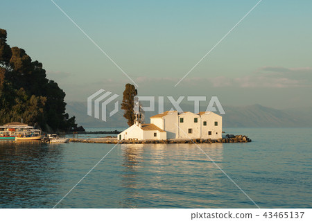 Vlacherna Monastery in Corfu island near Kanoni hi 43465137