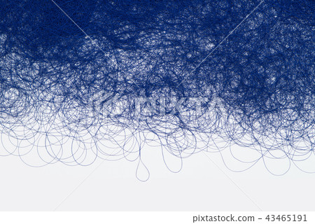 Blue thread, blue thread isolated on white background Blue thread, blue thread isolated on white background 43465191