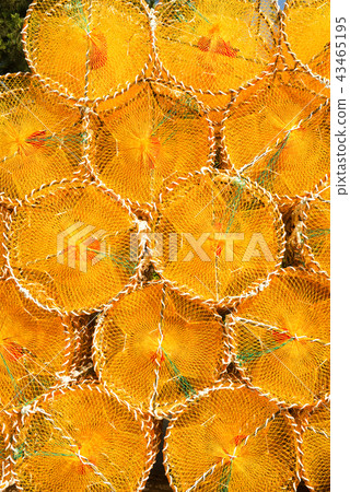 A stacked yellow crab catcher 43465195