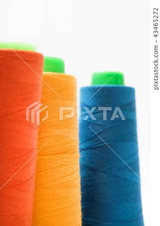 Thread, laces, colorful colourful bobbins of thread 43465272