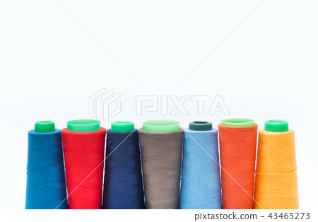 Thread, laces, colorful colourful bobbins of thread Thread, laces, colorful colourful bobbins of thread 43465273