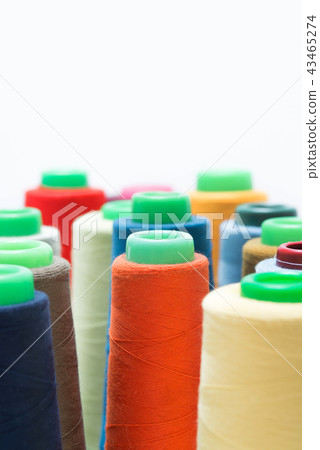 Thread, laces, colorful colourful bobbins of thread 43465274