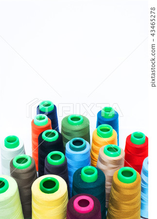 Thread, laces, colorful colourful bobbins of thread 43465278