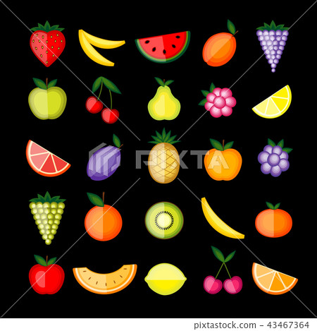 Energy fruits. Vector collection for your design 43467364