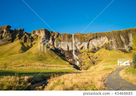 Foss a Sidu Waterfall in Autumn, Iceland Foss a Sidu Waterfall in Autumn, Iceland 43468685