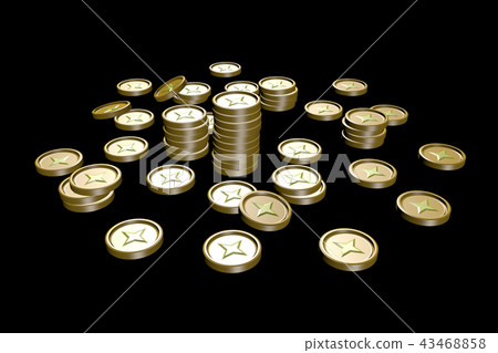 硬幣圖像（黑背） 43468858