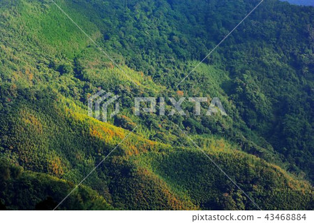 綠色背景,美麗的山景. 綠色背景,美麗的山景. 43468884
