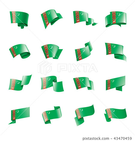 Turkmenistan flag, vector illustration on a white background 43470459