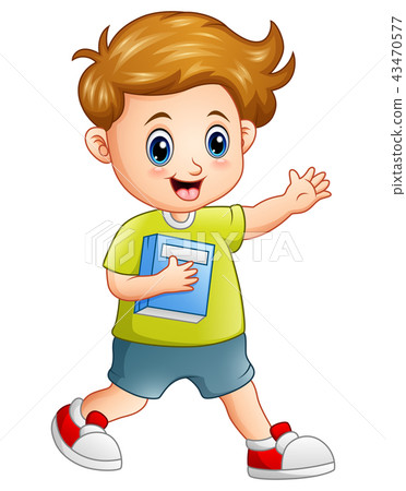 Cute boy with holding a book Cute boy with holding a book 43470577