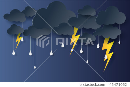 black Cloud and Lightning rainy season black Cloud and Lightning rainy season 43471062