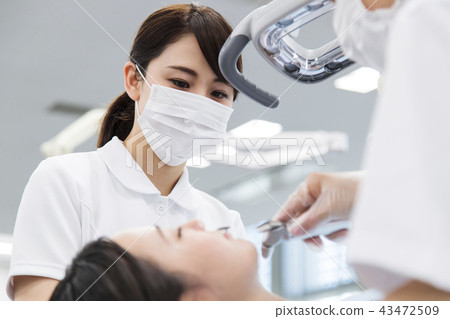 Dentist Dentist Dental Patient Female Hospital Medical Dentist Cavities Treatment 43472509