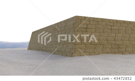 Tomb of egypt, mastaba made of old stones. 3d illustration Tomb of egypt, mastaba made of old stones. 3d illustration 43472852
