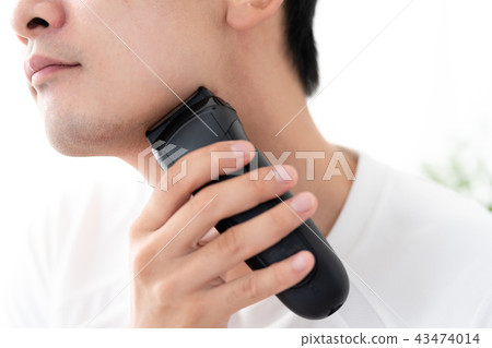 Shaving man, foam, shaver, electric shaver, electric Shaving man, foam, shaver, electric shaver, electric 43474014