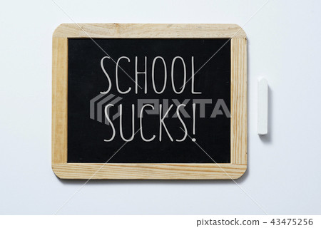 text school sucks in a blackboard 43475256