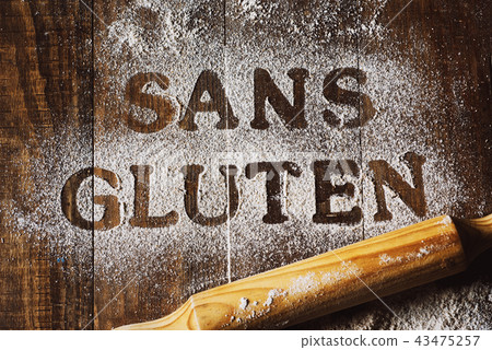 text gluten free written in french 43475257