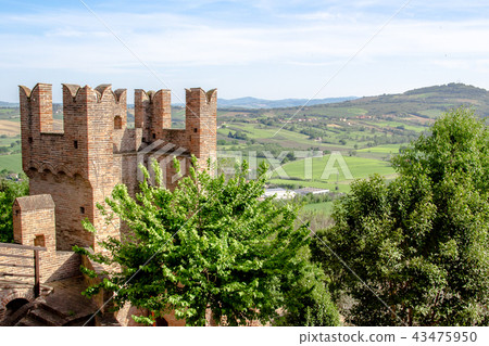 landscape from Gradara Castle, italy 43475950