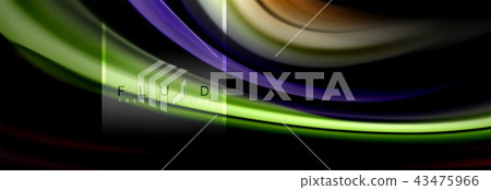 Fluid colors abstract background colorful poster, twisted liquid design on black, colorful marble or Fluid colors abstract background colorful poster, twisted liquid design on black, colorful marble or 43475966