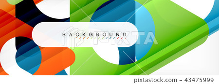 Geometric background, circles and triangles shapes banner. Illustration for business brochure or Geometric background, circles and triangles shapes banner. Illustration for business brochure or 43475999