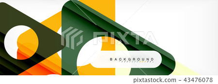 Geometric background, circles and triangles shapes banner. Illustration for business brochure or 43476078