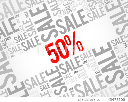 50 percent Sale word cloud 50 percent Sale word cloud 43478500
