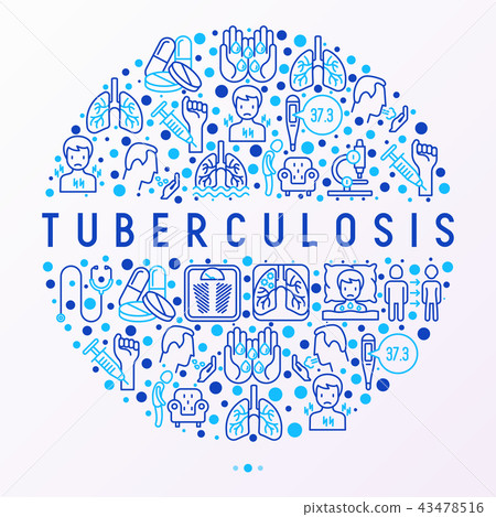 Tuberculosis concept in circle Tuberculosis concept in circle 43478516