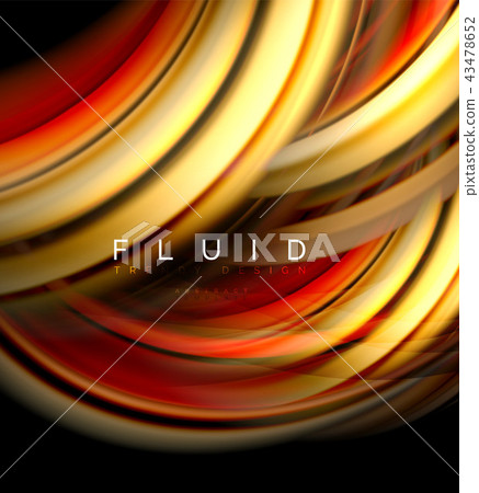 Fluid smooth wave abstract background, flowing glowing color motion concept, trendy abstract layout Fluid smooth wave abstract background, flowing glowing color motion concept, trendy abstract layout 43478652