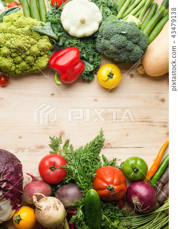 Summer vegetables on white table 43479138
