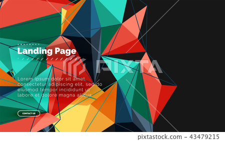 Vector 3d triangle abstract background, polygonal geometric design Vector 3d triangle abstract background, polygonal geometric design 43479215