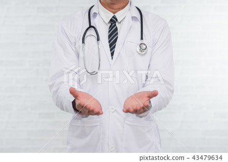portrait of doctor on white background portrait of doctor on white background 43479634