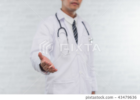 portrait of doctor on white background portrait of doctor on white background 43479636