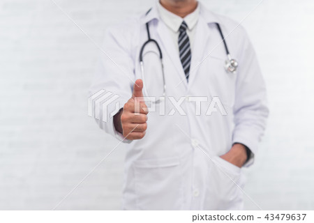 portrait of doctor on white background 43479637